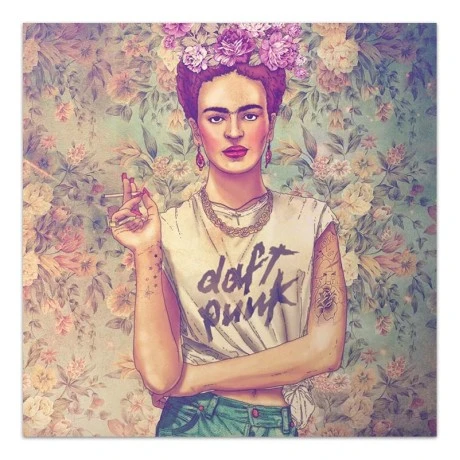 "Frida Punk" Megapap canvas painting digital printing 60x60x3cm.