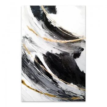 "Golden And Silver Reflections" Megapap painting on canvas digital printing 50x75x3cm.