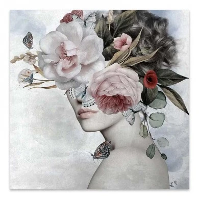 "Hidden Face" Megapap canvas painting digital printing 100x100x3cm.