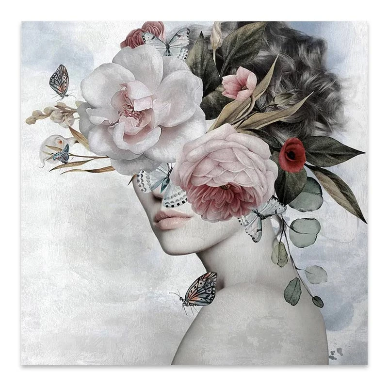 "Hidden Face" Megapap canvas painting digital printing  60x60x3cm.