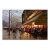"La Coupole Paris" Megapap painting on canvas digital printing 100x70x3cm.