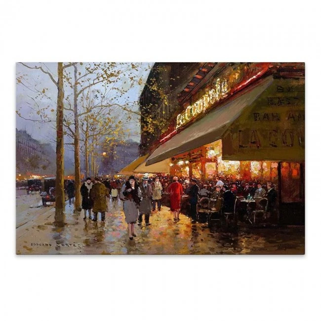 "La Coupole Paris" Megapap painting on canvas digital printing 100x70x3cm.