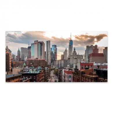 "New York Manhattan" Megapap canvas painting digital printing 140x70x3cm.