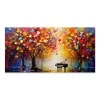 "Piano in Colorful Forest" Megapap painting on canvas digital printing 120x60x3cm.
