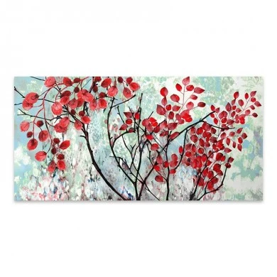 "Read Leaves" Megapap canvas painting digital printing 140x70x3cm.