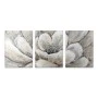 "Silver Flowers" Megapap triptych painting on canvas digital printing 126x55x3cm.