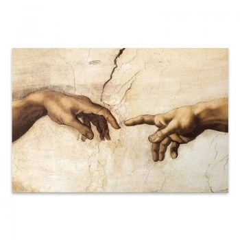 "The Creation of Adam" Megapap painting on canvas digital printing 125x80x3cm.