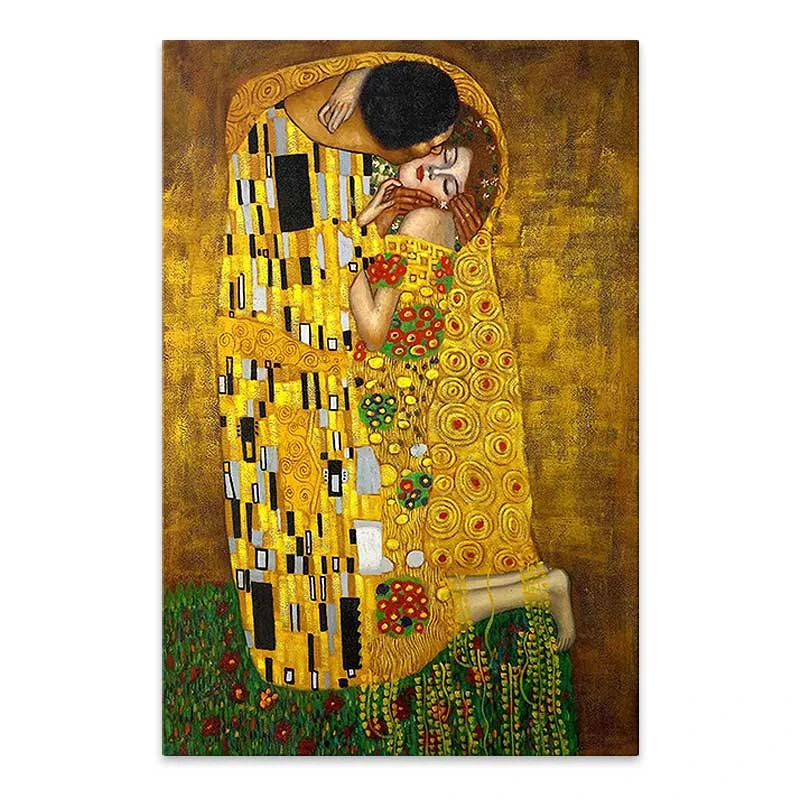 "The Kiss" Megapap painting on canvas digital printing 60x90x3cm.