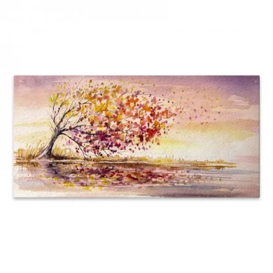 "Tree In The Wind" Megapap painting on canvas digital printing 140x70x3cm.