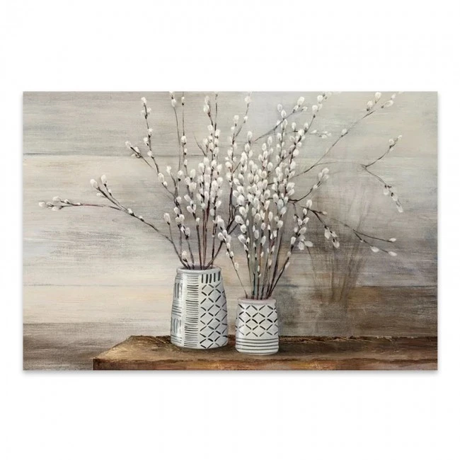 "Willow Flowers" Megapap painting on canvas digital printing 100x70x3cm.