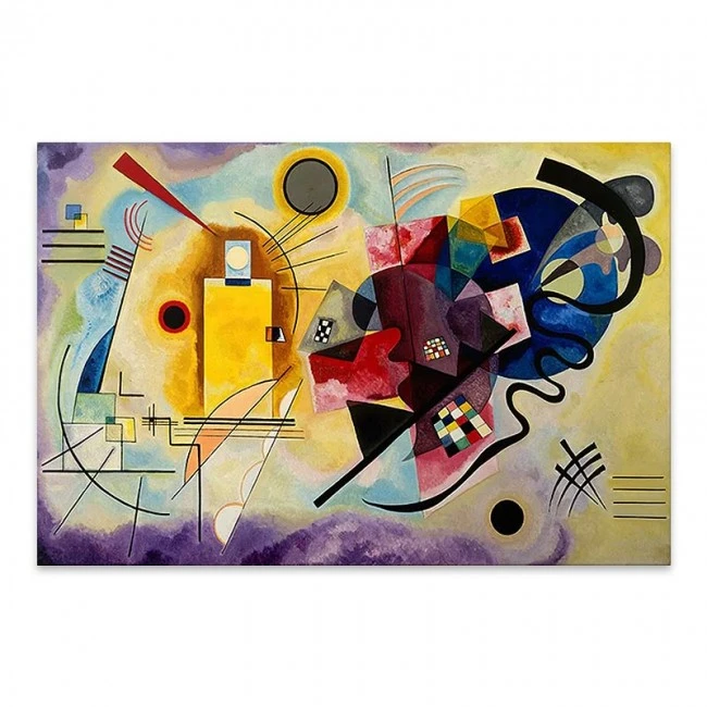 "Yellow Red Blue" Megapap painting on canvas digital printing 70x50x3cm.