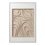 PAINTING IN BEIGE COLOR OF AN ABSTRACT LANDSCAPE WITH FRAME 40X60 CM
