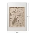PAINTING IN BEIGE COLOR OF AN ABSTRACT LANDSCAPE WITH FRAME 40X60 CM