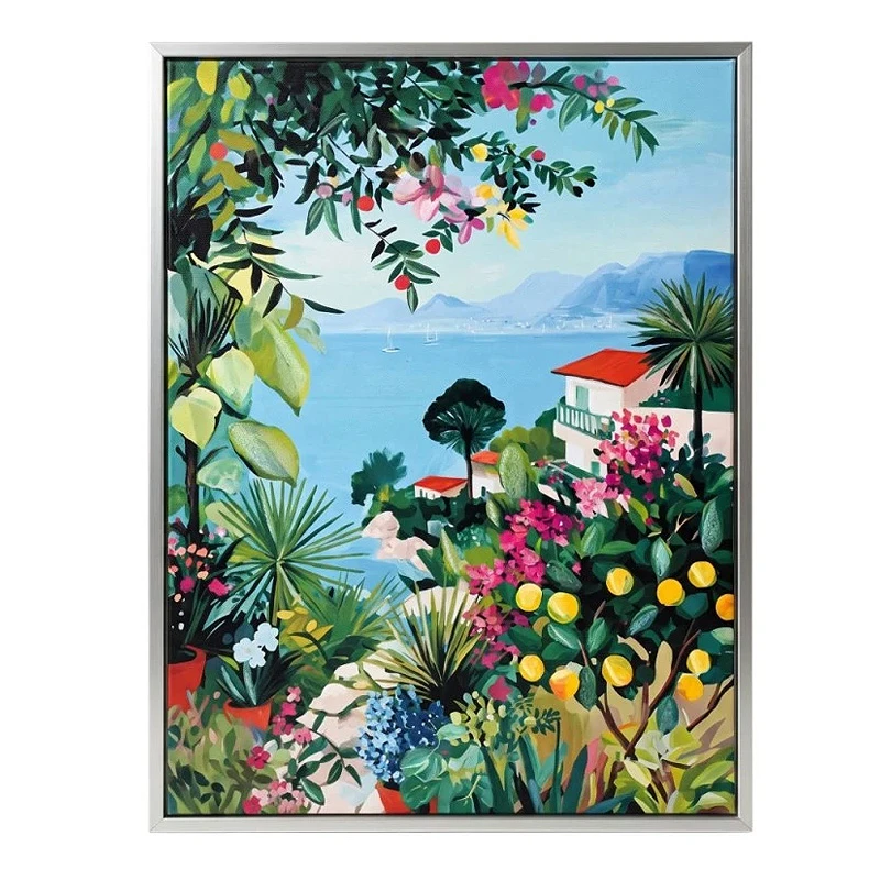 PAINTING OF A SEASCAPE WITH FRAME 60X80 CM
