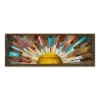 Digital print "The Sun" Megapap painting with wooden frame 120x40x3.5cm.