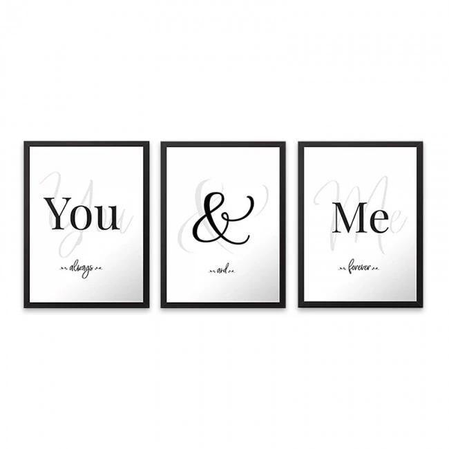 "Together" Megapap painting of three pieces in frame 35x45x2cm.