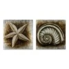 "Starfish - Shell" Megapap 2 paintings on canvas digital printing 103x50x3cm.