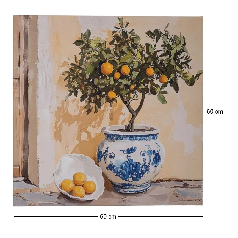 PLANT ΠΙΝΑΚΑΣ ΣΕ ΤΥΠΩΜΕΝΟ ΚΑΜΒΑ 60Χ60ΕΚ ΛΕΜΟΝΙΑ