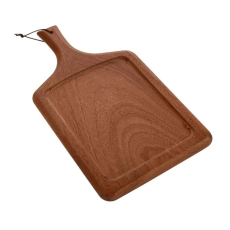 BROWN WOODEN CHOPPING BOARD 38X22X2CM