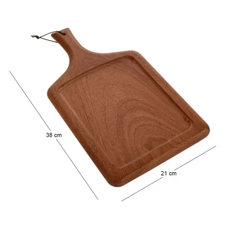 BROWN WOODEN CHOPPING BOARD 38X22X2CM