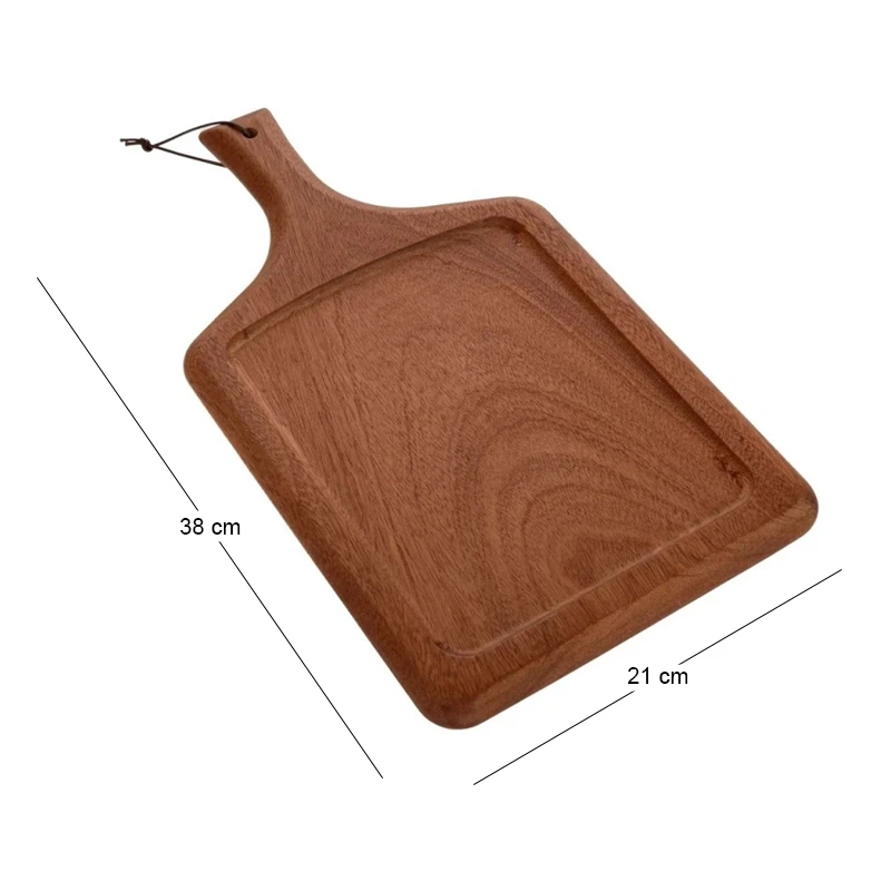 BROWN WOODEN CHOPPING BOARD 38X22X2CM
