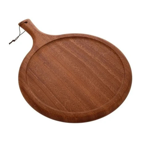 BROWN WOODEN CHOPPING BOARD D30X2CM