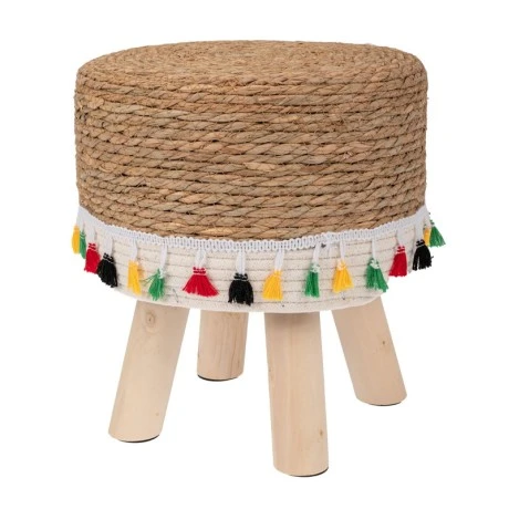 NATURAL SEAGRASS STOOL 28X33CM