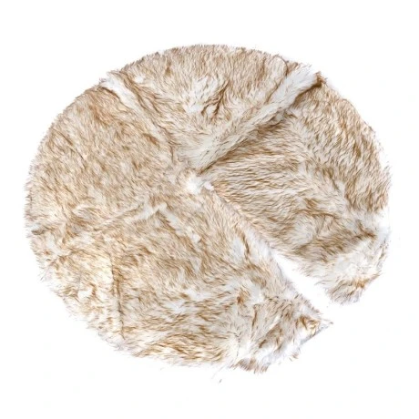 BROWN FAUX FUR TREE SKIRT D120CM