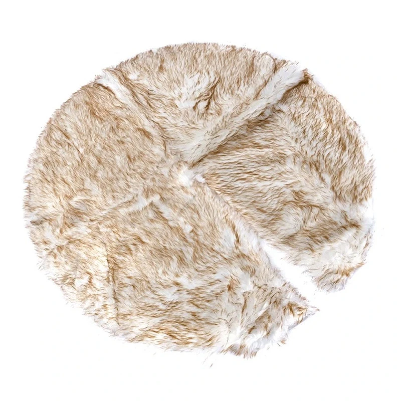 BROWN FAUX FUR TREE SKIRT D120CM