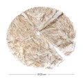 BROWN FAUX FUR TREE SKIRT D120CM