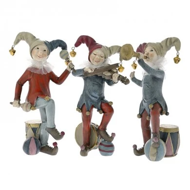 RESIN JOKERS 3 DESIGNS SET 3 PCS 10X10X19CM