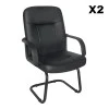 Πολυθρόνα Aναμονής 2τμχ A2500 Μαύρο Ρu 60X65X95εκ.