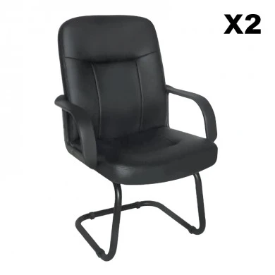 Πολυθρόνα Aναμονής 2τμχ A2500 Μαύρο Ρu 60X65X95εκ.