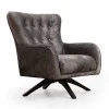 Aredo Megapap fabric armchair in anthracite color 75x70x85cm.
