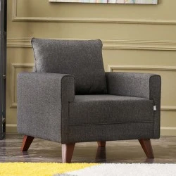 Bella Megapap fabric armchair in anthracite color 82x81x85cm.