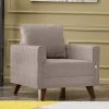 Bella Megapap fabric armchair in cream color 82x81x85cm.