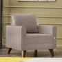 Bella Megapap fabric armchair in cream color 82x81x85cm.