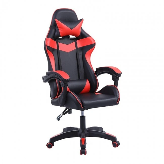 Gaming - office armchair with Pu in black - red color 63,5x61x112/134cm.