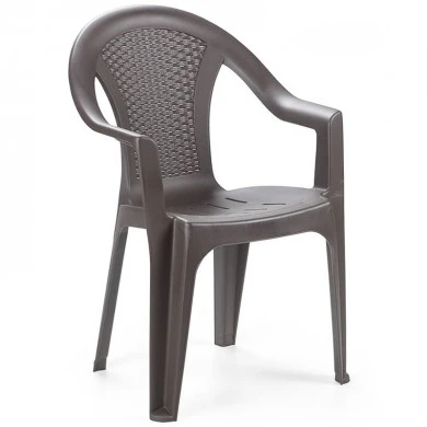 Ischia armchair by polypropylene in brown color 54x56x81cm.