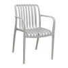 Polypropylene armchair in light grey color 53,5x58x80cm.