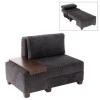 Perenna Megapap fabric single armchair with bed in anthracite color 116x93x83cm.