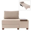 Perenna Megapap fabric single armchair with bed in cream color 116x93x83cm.