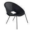 Πολυθρόνα πολυπροπυλενίου απο μεταλλικό σκελετό χρώμα μαύρο-γκρί 70x70x78εκ.