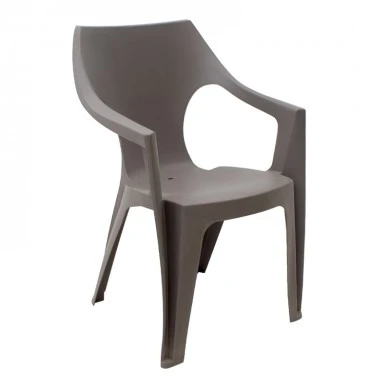 Dante polypropylene armchair in cappuccino color 57x55x79cm.
