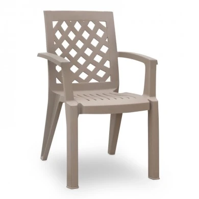 Kira Megapap polypropylene armchair in cappuccino color 58x52x87cm.
