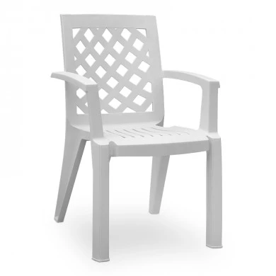 Kira Megapap polypropylene armchair in white color 58x52x87cm.