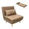 Πολυθρόνα Sara με επένδυση από ύφασμα σε χρώμα καφέ 80x89x88εκ