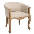 GREY VELVET ARMCHAIR 61X61X71CM