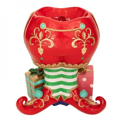 XMAS RED RESIN TREE BASΕ ELF PANTS SHAPE 57X41X66CM