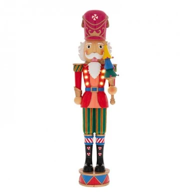 LED COLOURFULL RESIN NUTCRACKER 13X9X46CM
